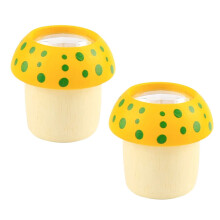 2pcs Wooden Mushroom Kaleidoscope Toy for Kids Visual Development and Creative Pattern Exploration
