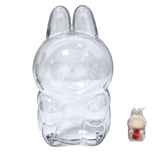 Clear Acrylic Doll Display Case with Durable Dustproof Protection for 17cm Sitting Figure White
