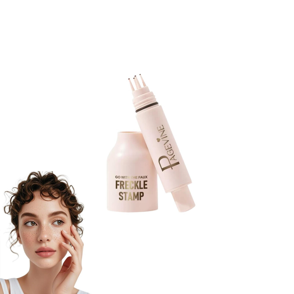 Light Waterproof Longlasting Dual Tip Freckle Pen And Stamp For Natural Fake Freckles Makeup (Light)