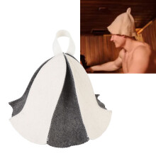 2 pezzi di cappelli in lana per sauna - isolante e traspirante