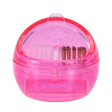 Nail Cleaning Brush with Soft and Hard Bristles, Compact ABS Tool for Travel and Home Use
