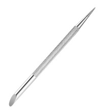 Stainless Steel Cuticle Pusher Double Ended Nail Care Tool with Dual Function Design and Ergonomic Grip