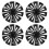 4 Pcs 15in Steel Wheel Hub Caps Set 2