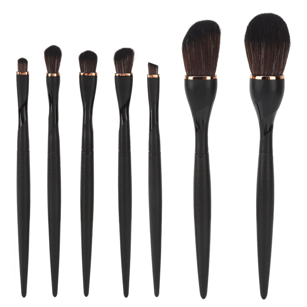 7PCS Fine Fiber Brush Hair Makeup Kit, Lightweight Wood Handles With High Quality Synthetic Fiber, Vegan Cruelty Free Detachable Makeup Brushes For