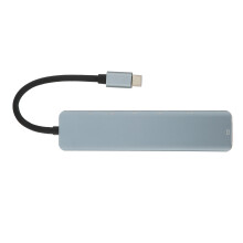 Hub USB C con trasferimento dati superveloce a 5 Gbps e finitura in stile Mac, dongle 6 in 1 con uscita HDMI 4K, porte USB 3.0 e lettore di schede SD