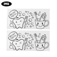 Autocolante de perete non-toxice pentru decorul clinicii dentare, autocolante de perete impermeabile cu autocolante detașabile și instrucțiuni