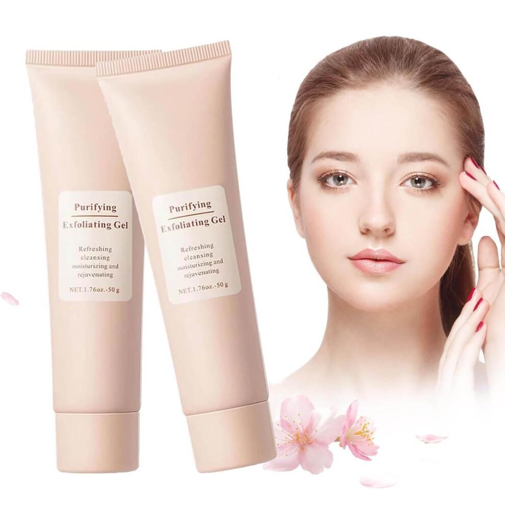 2PCS Exfoliating Face Gel with Deep Pore Cleansing and Hydration for All Skin Types