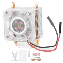 Nem at installere køleblæser til Raspberry Pi, aluminiumskøleplade med kraftige køleblade og hydraulisk lejeblæser, super varmeafledning