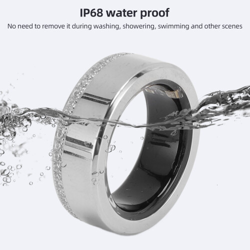 Smart Ring Bluetooth Waterproof IP68 Step Counter Fitness Tracker Silver 8 2