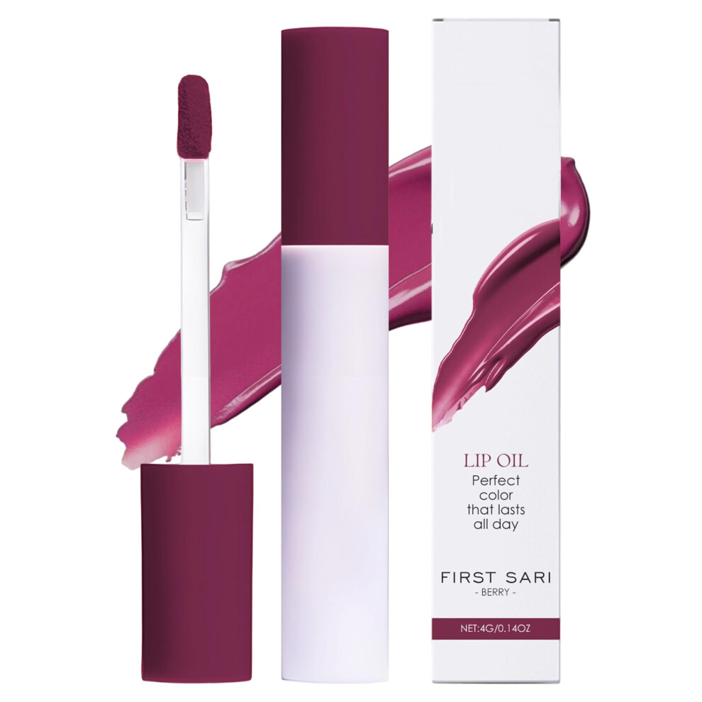 Long Lasting Lip Oil Tint with Plumping Hydrating Glossy Color for Women and Girls