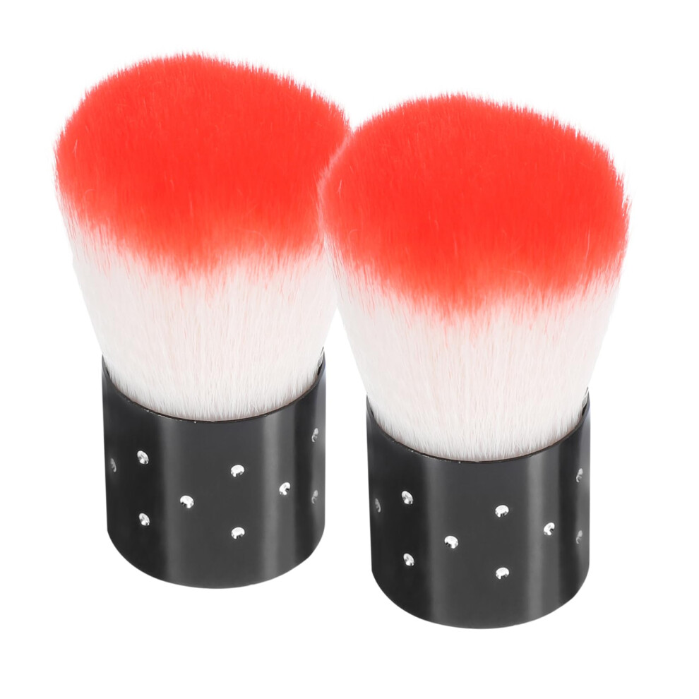 2Pcs Dip Powder Nail Brush Set for Precise Powder Application and Gentle Dust Removal