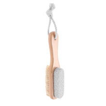 Foot Callus Remover DualSided Pumice Stone Foot Scrubber Brush Wooden Handle for Hard Skin Care 2pcs