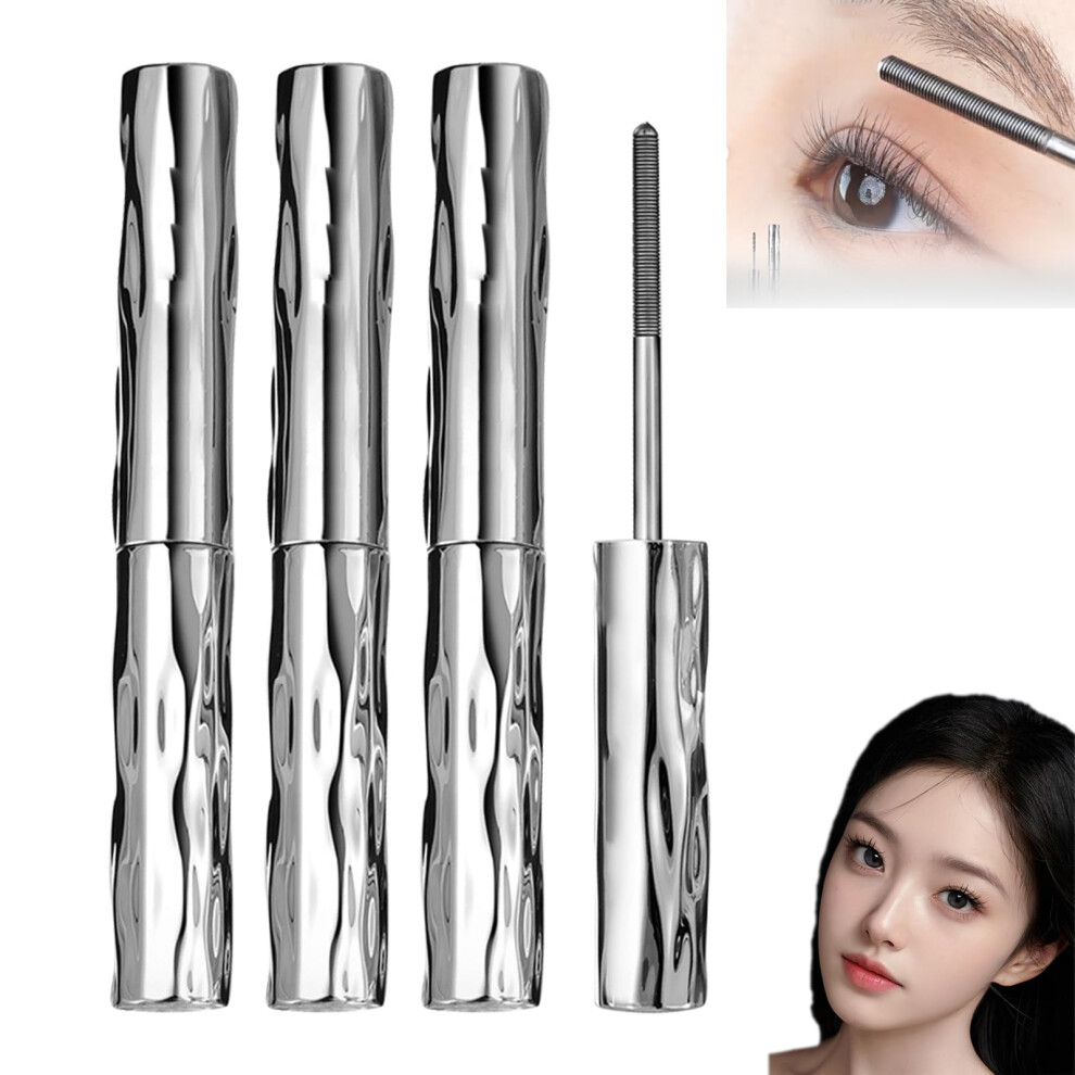 3PCS Waterproof Mascara and Eyelash Primer Set, Long Curl Hold, Natural Length and SmudgeProof