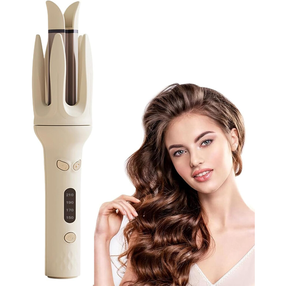 Automatic Hair Curler with Fast Heating 40s, Rotating Curling Iron 4 Temperature Modes for Hair Styling