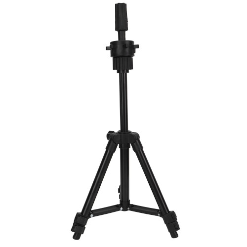 Adjustable Mannequin Head Tripod Stand with Foldable Wig Holder and AntiSlip Base for Styling