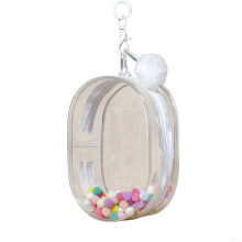Doll Display Case 18cm PVC Dustproof Protective Bag with Transparent Viewing and Hanging Option