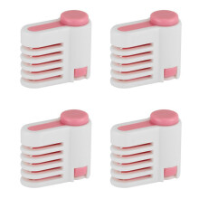 Adjustable 5 Layer Cake Leveler and Slicer Tool for Even Cake Bread and Toast Slices Pink 4PCS