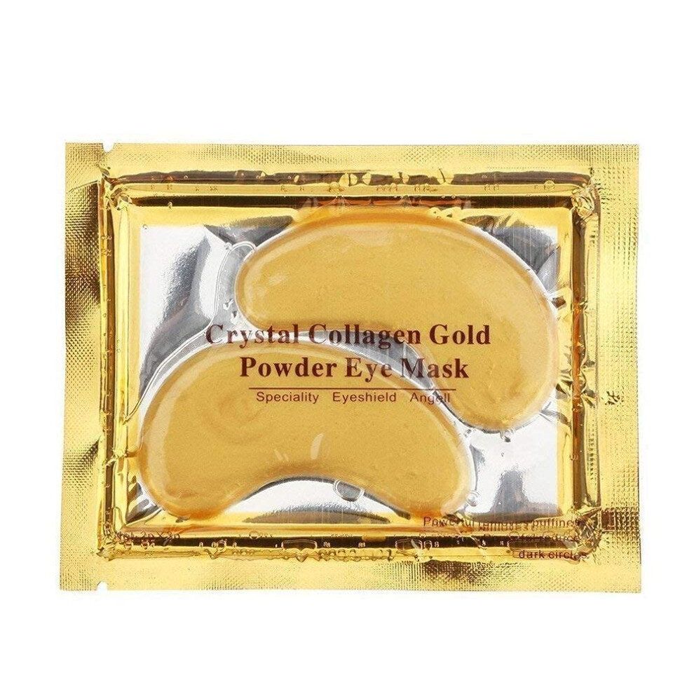 Gold/Dark 24K Collagen Eye Mask 10 Pairs For Circles Puffiness Wrinkles And Deep Hydration
