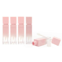 5 Pcs 8ml Gradient Pink Lip Gloss Tubes Empty Refillable Containers with Brush for DIY Women