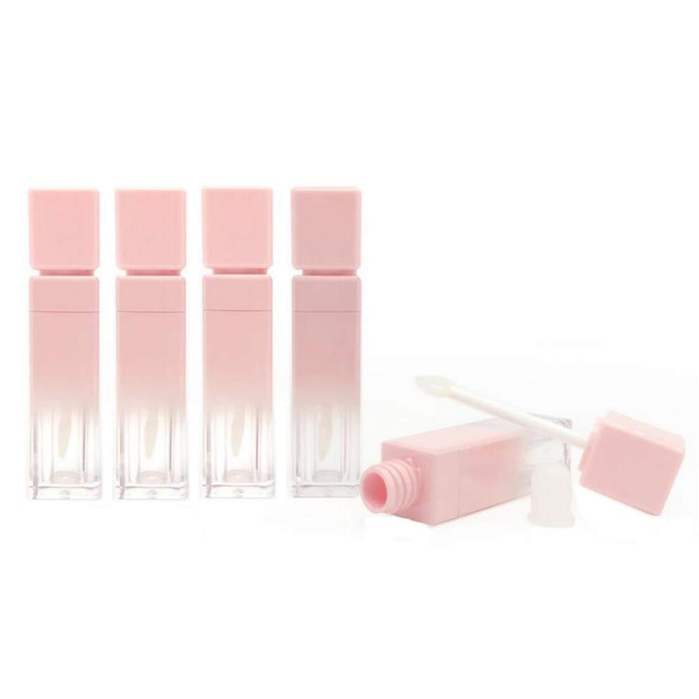 Pink 5 Pcs 8Ml Gradient Lip Gloss Tubes Empty Refillable Containers With Brush For Diy Women
