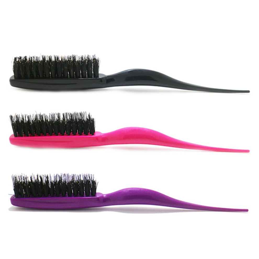 Boar Bristle Hair Brush Set for Men, Teasing Brush with Ergonomic Handle and Gentle Natural Bristles
