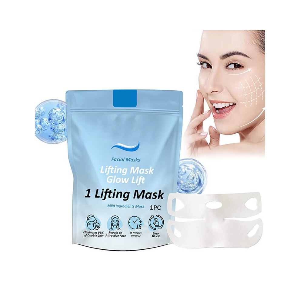 Double Chin Mask for V Line Lifting and Jawline Firming, Hydrating Formula, 1pc