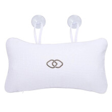 Inflatable Bath Pillow for Tub Neck and Back Support with Ergonomic Design and NonSlip Suction Cups