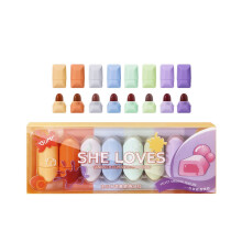 Mini Matte Lipstick Set 8 Colors – Velvet LongLasting Nonstick Capsule Design for Travel