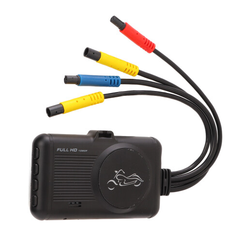 Motorcycle Dash Cam Front And Rear1080P HD Resolution Dual HD Lenses G Sensor Function Loop Recording Waterproof Parking Mode Split Screen Display 1