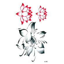 Temporary Tattoo Stickers for Men and Women Waterproof Colorful Alphabet Flower Design