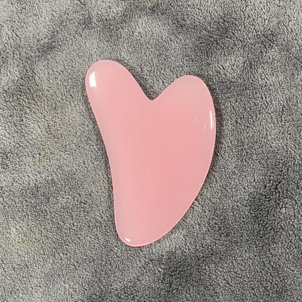 Pink Jade Roller And Gua Sha Set For Facial Massage, Wrinkle Smoothing And Puffiness Reduction