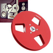 Enrouleur de ruban en alliage d'aluminium de 5 pouces, 1/4 pouce, rouge, 3 trous