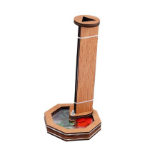 Wooden DIY Kaleidoscope Kit for Kids Educational Toy with Rotating Tube and Bright Color Patterns