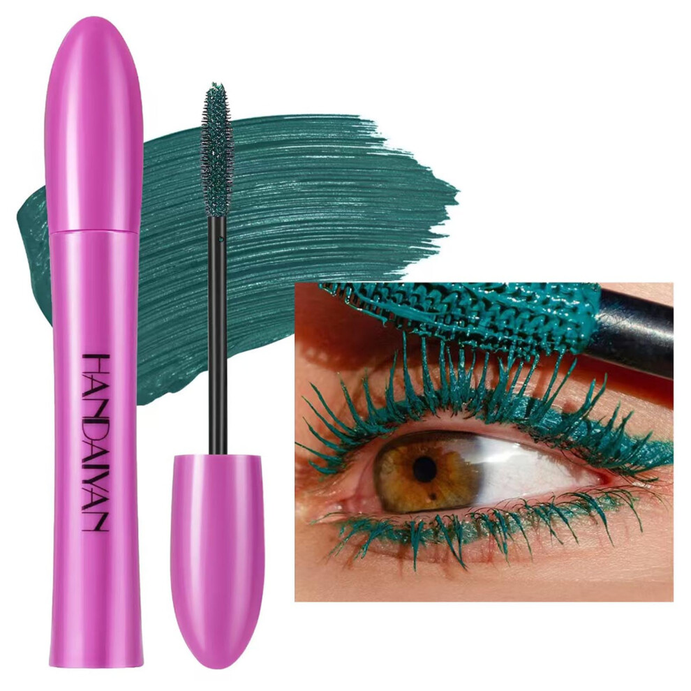 Green Waterproof Volumizing Mascara Dark With Smudge Proof Longwear And Precision Curl Brush