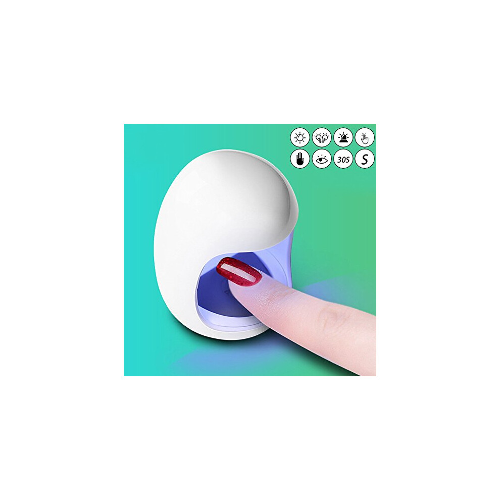 LED Nail Lamp USB Powered UV Gel Polish Dryer for Fingernails and Toenails TravelFriendly
