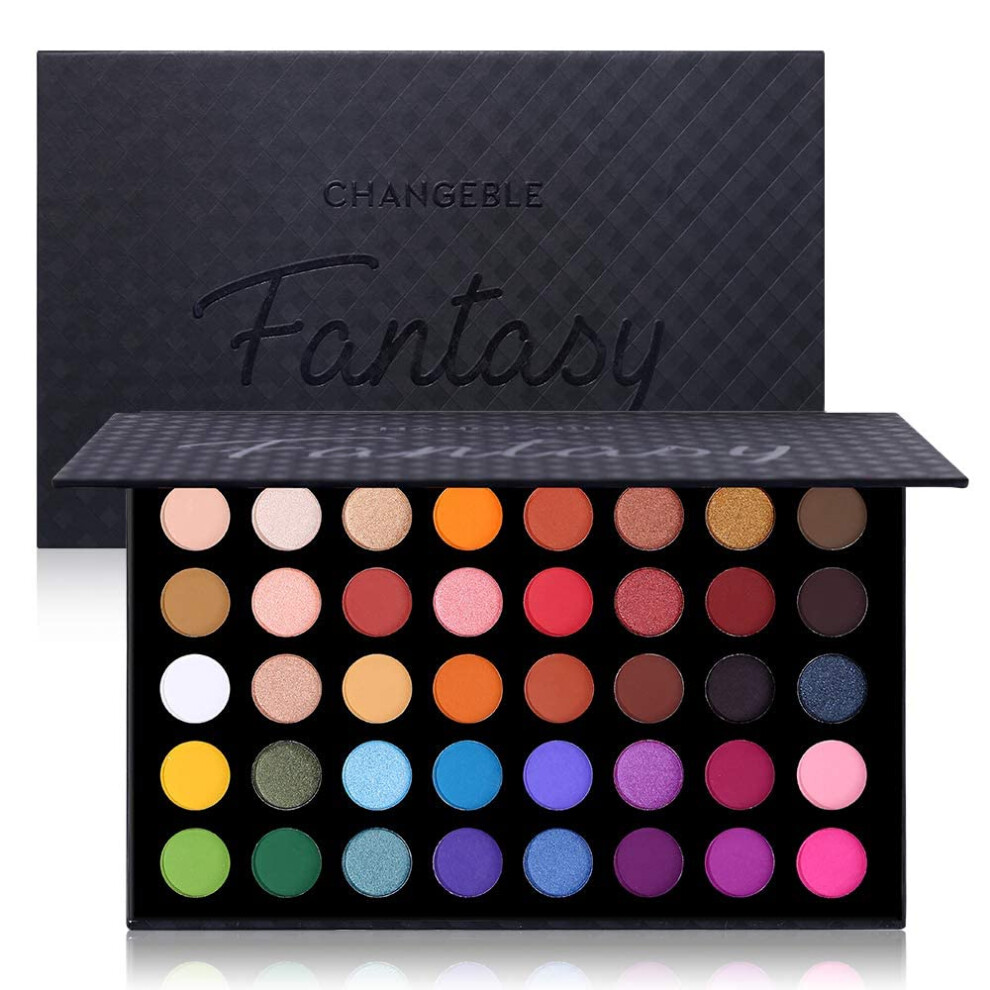 Eyeshadow Palette with  Pigmented Matte and Shimmer Colors, Waterproof Longwear Formula