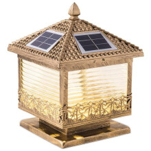 Solar Post Light Waterproof LED for Garden Fence Gate Patio 45cm Modern Solar Powered Design
