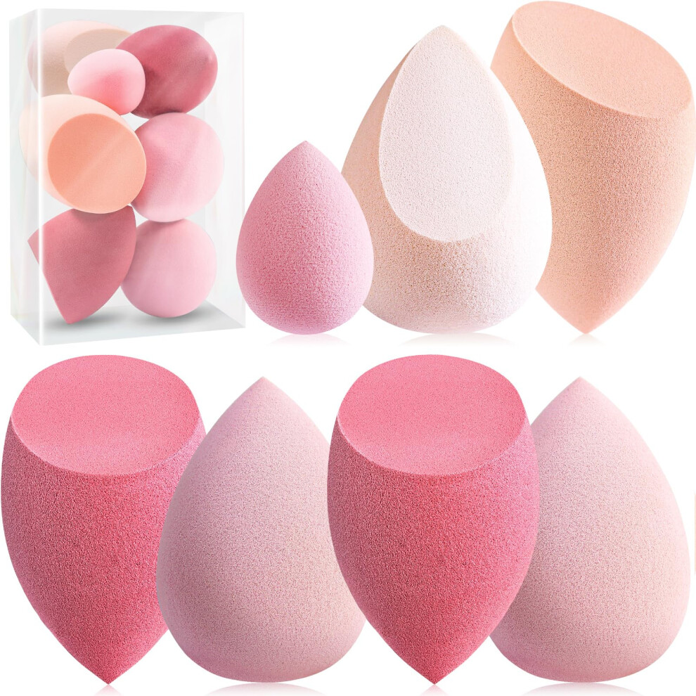 Makeup Sponge Set 7 Pcs Latex Sponges for Flawless Blending with Mini Sponge and Case