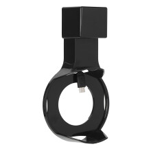Soporte de pared para altavoces inteligentes con gestión de cables y enchufe, resistente a mascotas, sin necesidad de tornillos, diseño elegante de