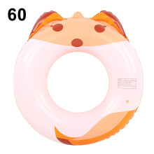 Lightweight Inflatable Animal Pool Floats with Cute Cartoon Design, Fox Modelling Swimming Ring Buoyancy Support Peace of Mind Non Toxic Eco Friendly