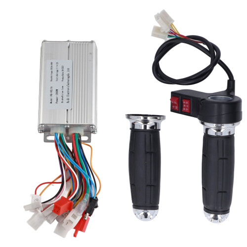 Electric Bicycle Controller Upgrade, Dual Mode Brushless36V48V500W Motor Controller with Full Function Handle Rubber Grip LCD Display Universal