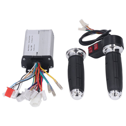 Electric Bicycle Controller Upgrade, Dual Mode Brushless36V48V500W Motor Controller with Full Function Handle Rubber Grip LCD Display Universal 1