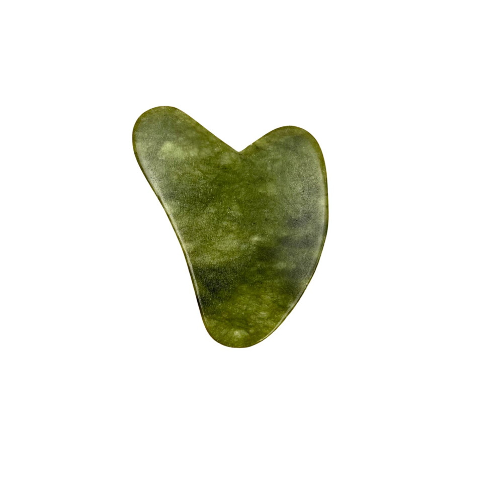 100% Natural Jade Gua Sha Facial Massage Tool for Puffiness Wrinkles and Skincare Absorption