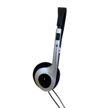 Retro Style Wired Over Ear Headphones with Noise Reduction and Comfortable Fit, Silver 3.5mm