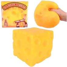 Extra Large Cheese Stress Ball 4.25in Squishy Block Toy for Stress Relief Gag Gift Kids Adults 12pcs