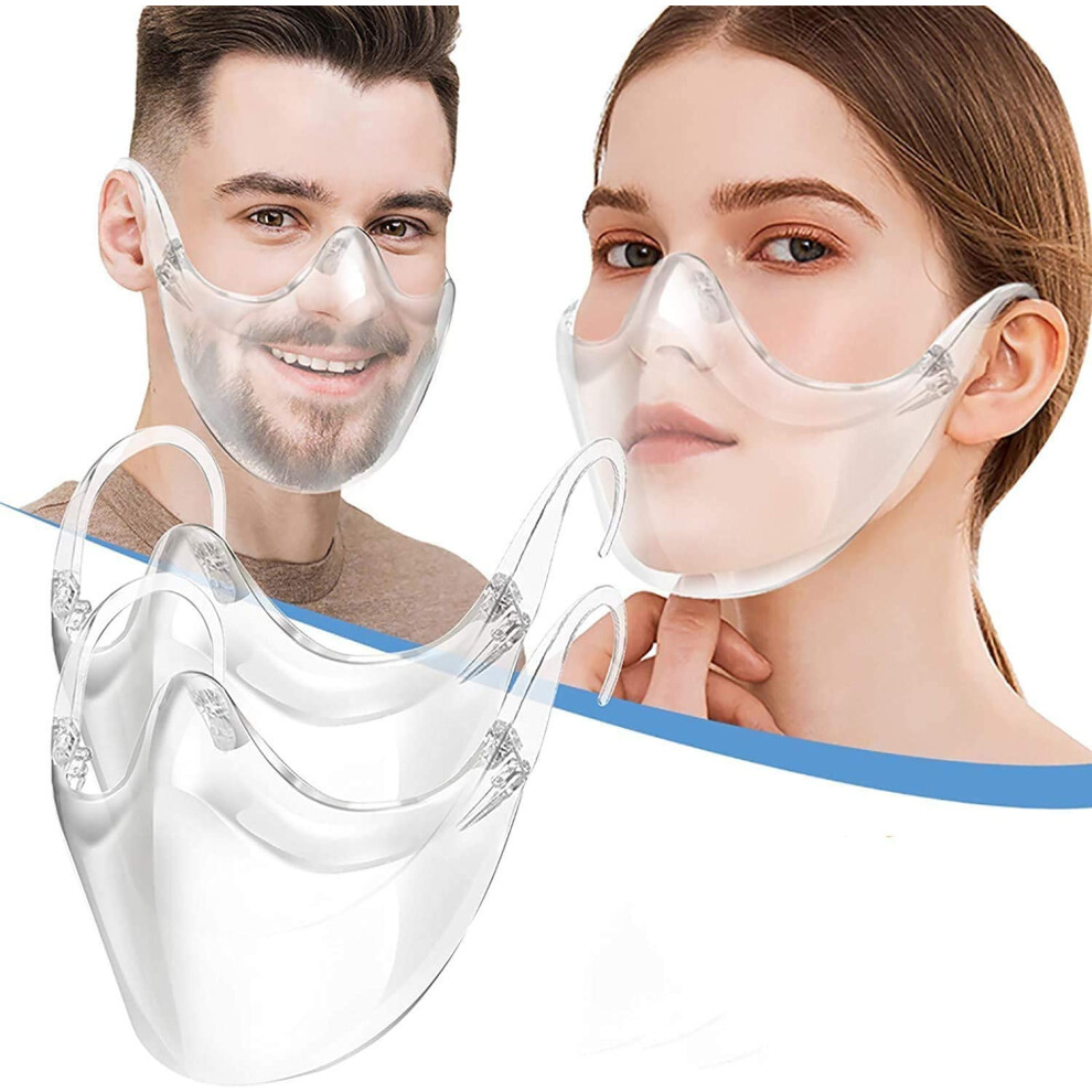 Antifog Transparent Face Shield For Adults, Reusable Clear Mask, Lightweight Scratchresistant 2Pcs M+L 9174973561897