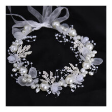 Rhinestone Crown Wedding Tiara with Pearls Crystal Headpiece for Brides and Flower Girls
