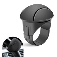 Steering Wheel Spinner Knob with 360 Smooth Rotation Ergonomic Grip EffortSaving for Cars Black