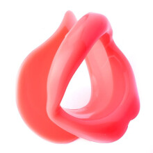 Face Slimmer Lip Trainer Silicone Mouthpiece for Facial Muscle Training and Beauty Care Pink