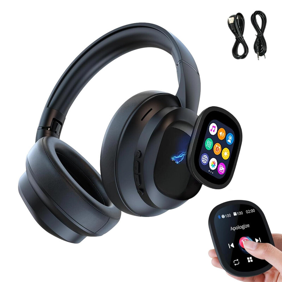 Ai Translation Wireless Bluetooth 6.0 Headphones With Detachable Touchscreen And Realtime Translation (Black) Black 9070919042584